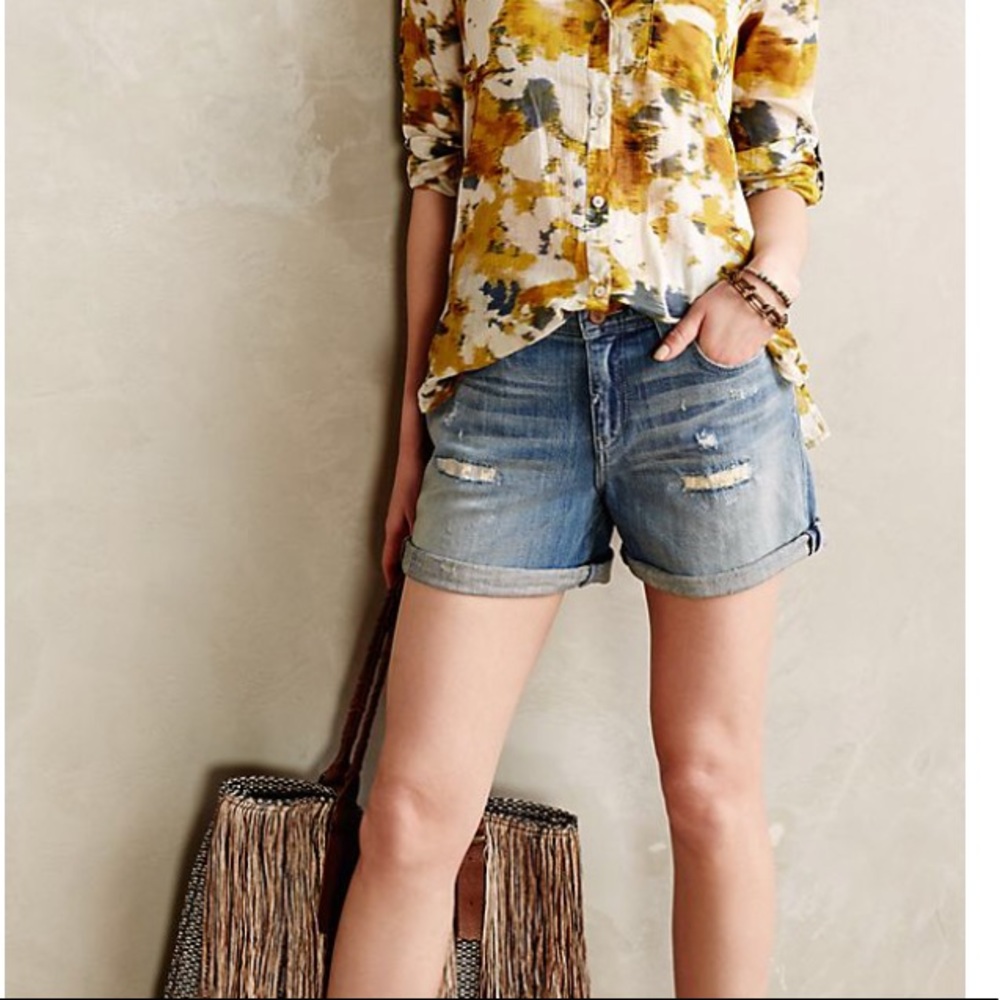 Anthropologie Destroyed jean short